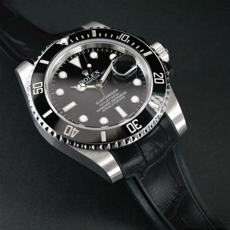 alligator strap for rolex submariner|rubber b alligator skin.